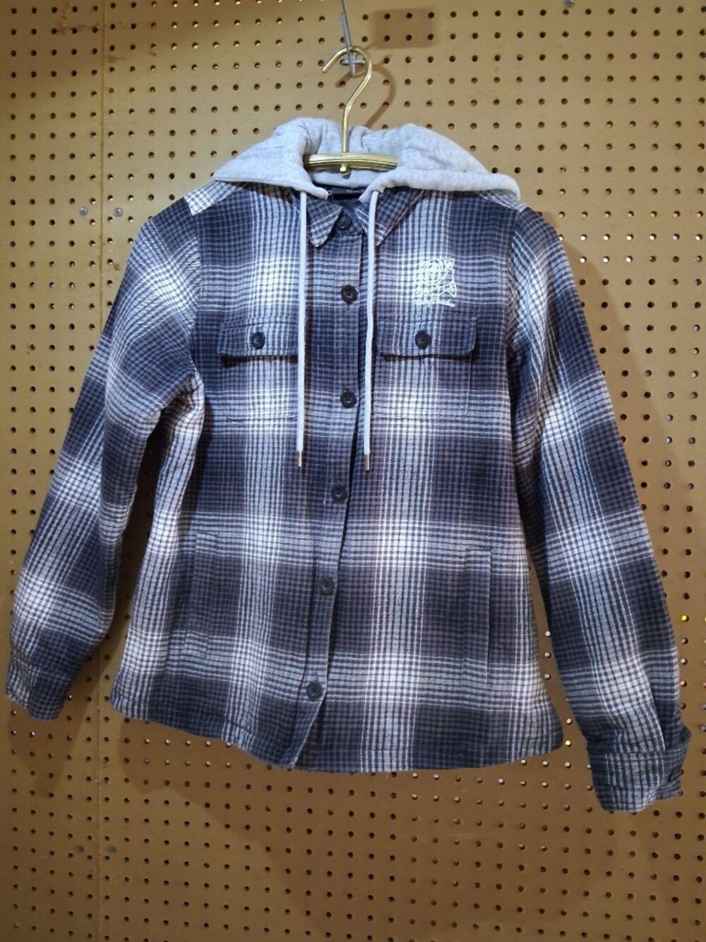 Harley-Davidson Womens Hooded Flannel Jacket With Quilted Lining